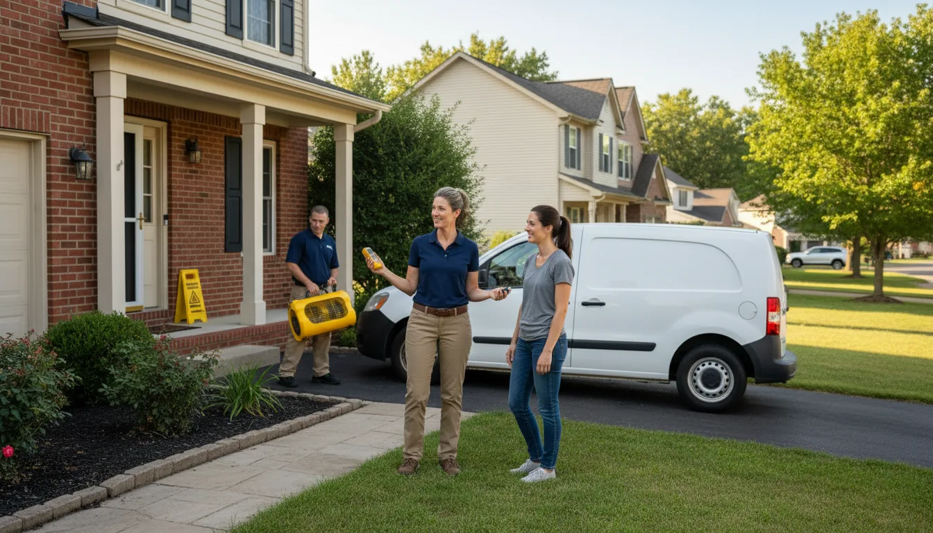 Residential water damage restoration in Somonauk, IL